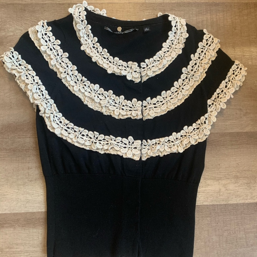 Lace knit Anthropologie blouse